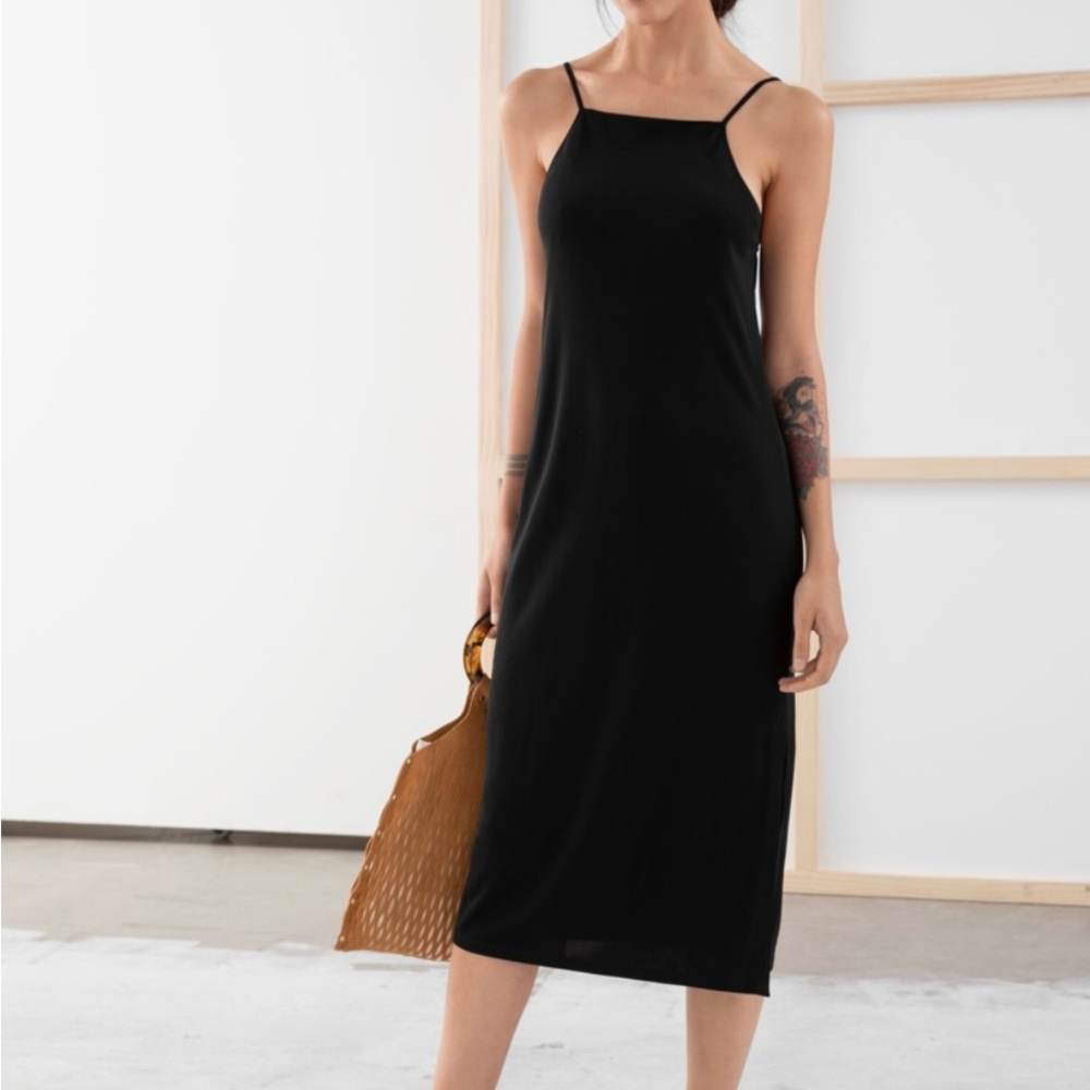 STOCKHOLM ATELIER & Other Stories‎ Square Neck Midi Slip Dress Size 2